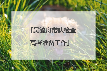 吴毓舟带队检查高考准备工作